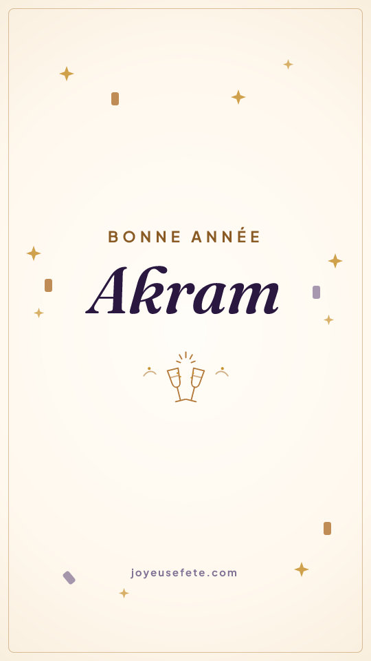 Image « Bonne année Akram » au format story