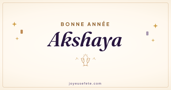 Image « Bonne année Akshaya » au format large