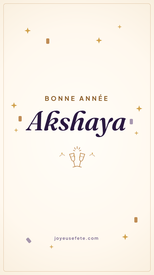 Image « Bonne année Akshaya » au format story