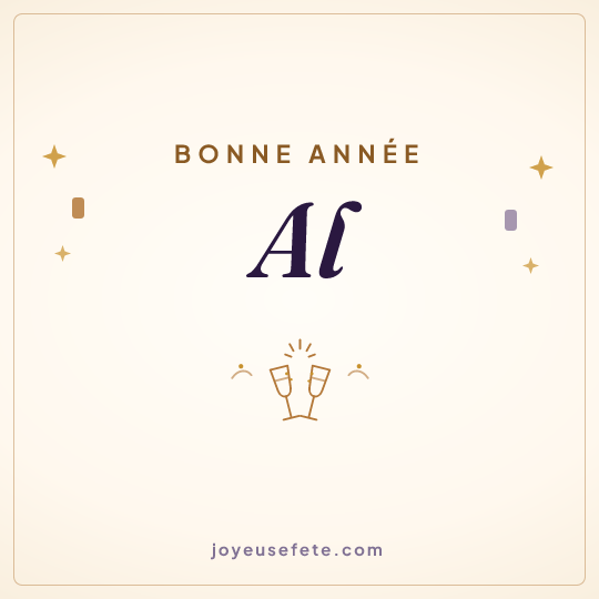 Image carrée « Bonne année Al » pour WhatsApp