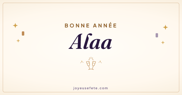 Image « Bonne année Alaa » au format large