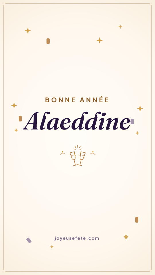 Image « Bonne année Alaeddine » au format story