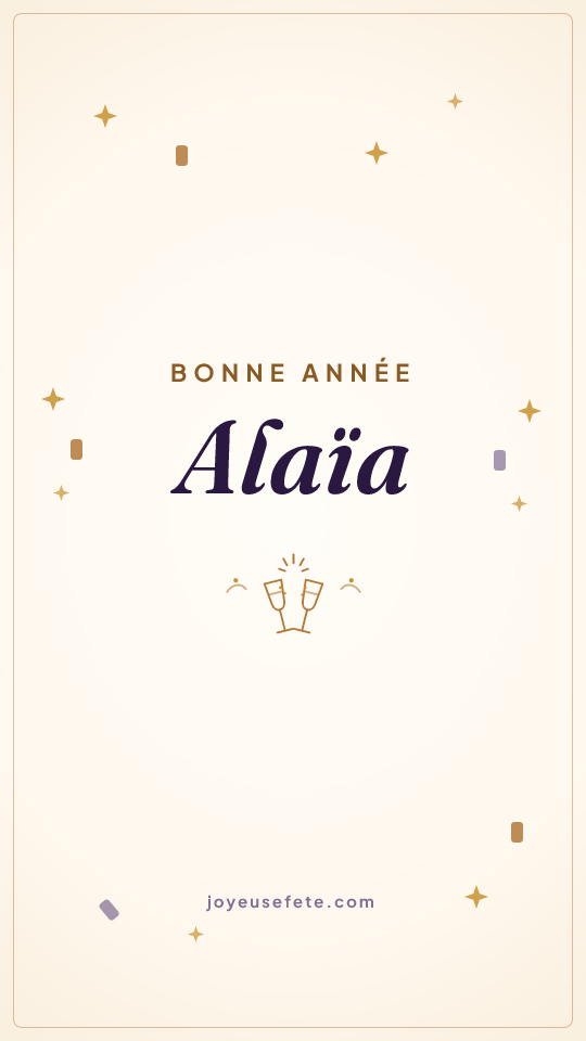 Image « Bonne année Alaïa » au format story