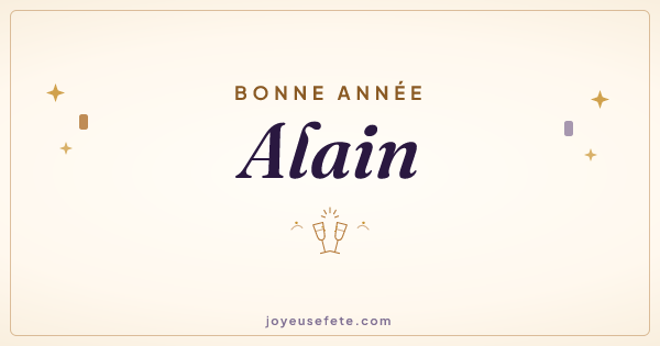 Image « Bonne année Alain » au format large