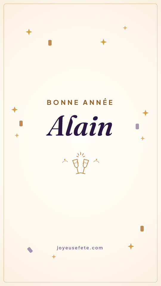 Image « Bonne année Alain » au format story