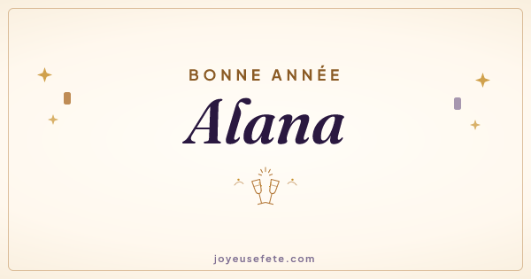 Image « Bonne année Alana » au format large
