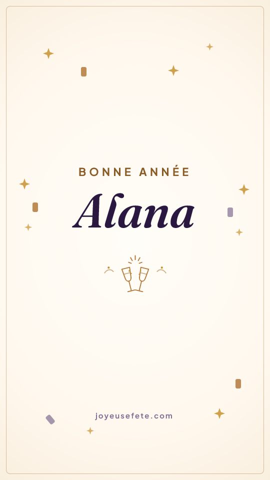 Image « Bonne année Alana » au format story