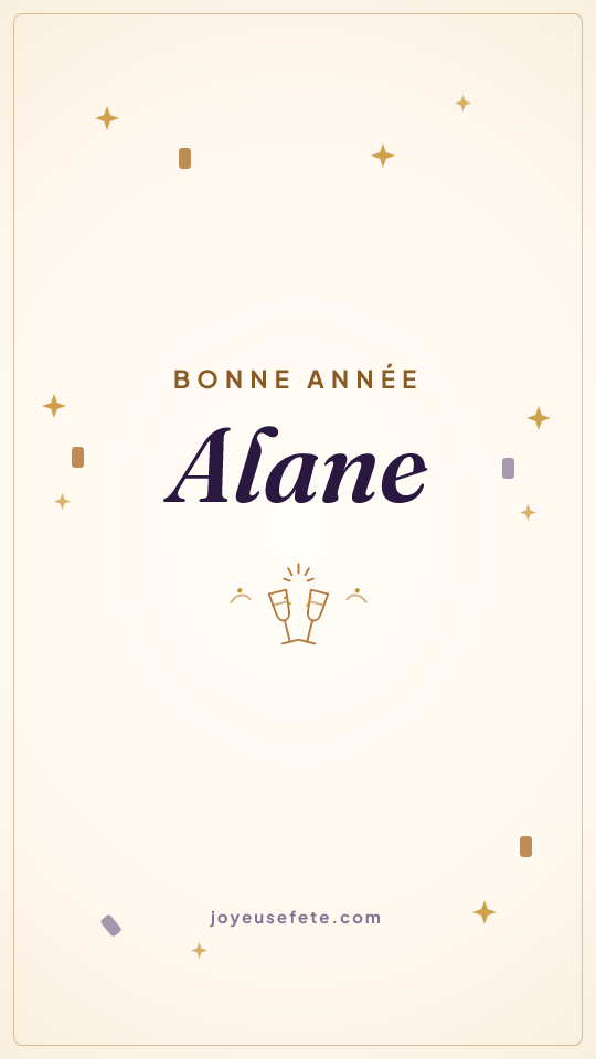 Image « Bonne année Alane » au format story