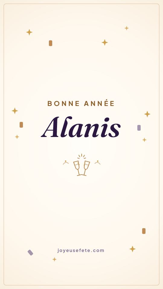 Image « Bonne année Alanis » au format story