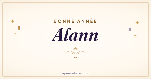 Image « Bonne année Alann » au format large