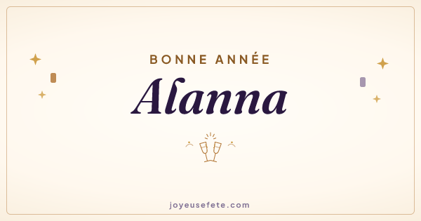 Image « Bonne année Alanna » au format large