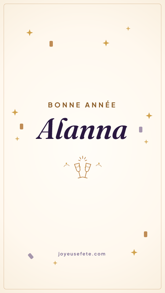 Image « Bonne année Alanna » au format story