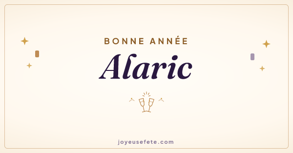 Image « Bonne année Alaric » au format large