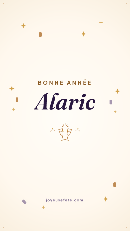 Image « Bonne année Alaric » au format story