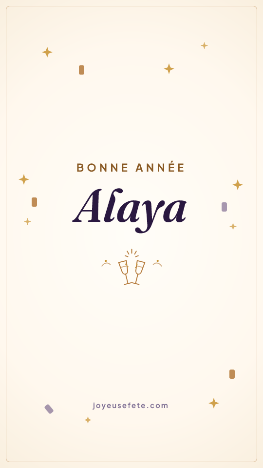 Image « Bonne année Alaya » au format story