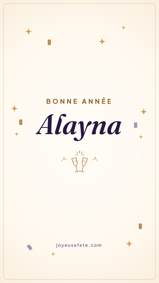 Image « Bonne année Alayna » au format story