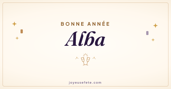 Image « Bonne année Alba » au format large
