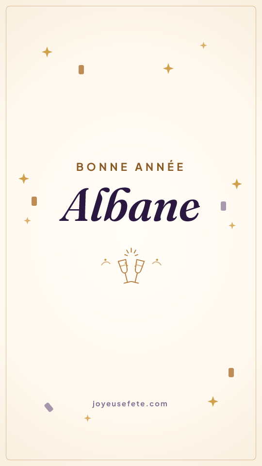 Image « Bonne année Albane » au format story