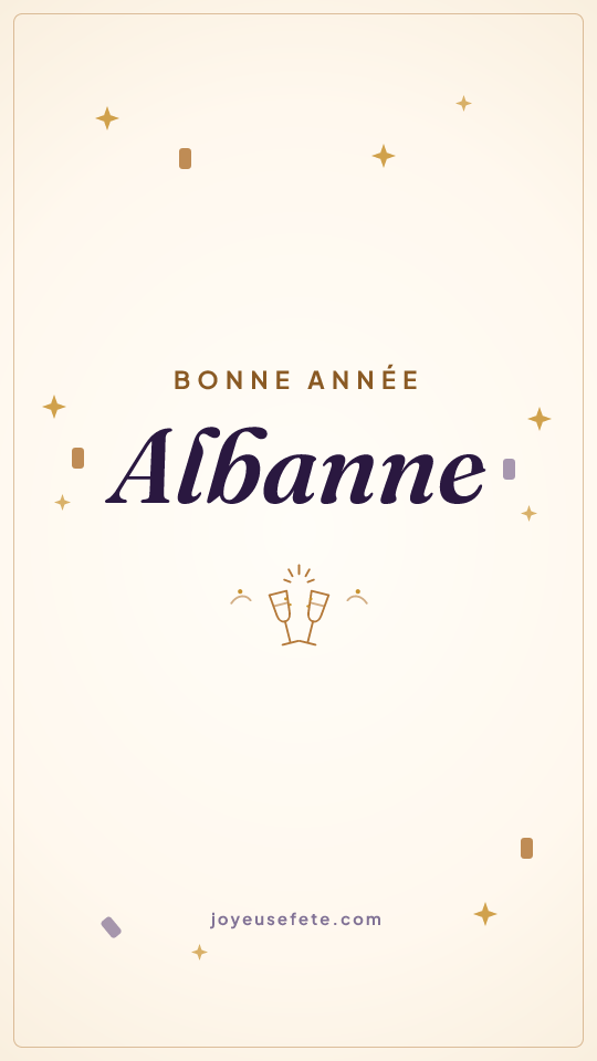 Image « Bonne année Albanne » au format story