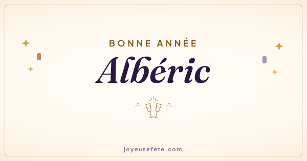 Image « Bonne année Albéric » au format large