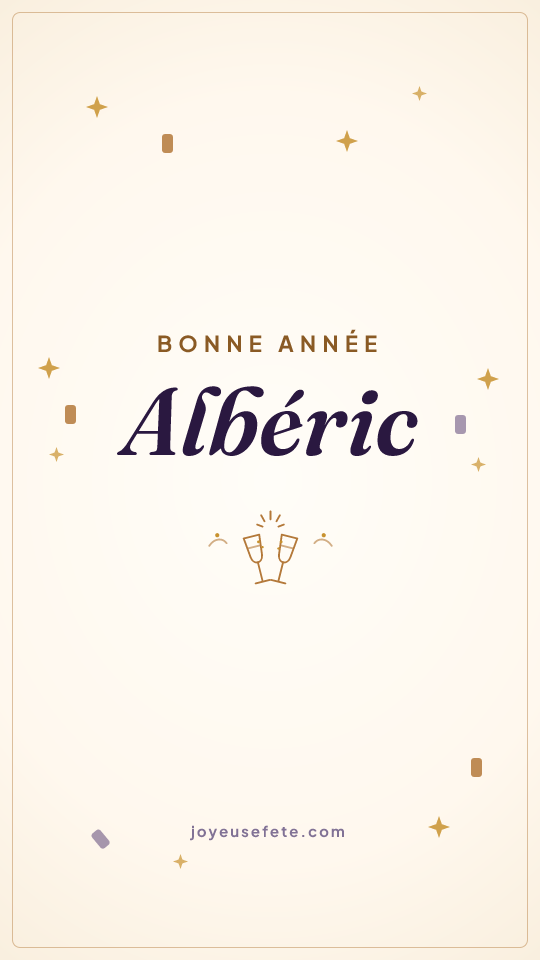 Image « Bonne année Albéric » au format story
