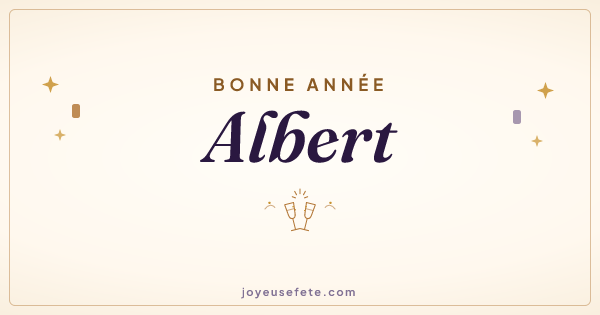 Image « Bonne année Albert » au format large