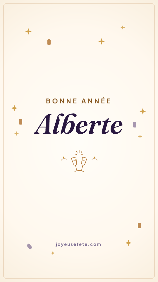 Image « Bonne année Alberte » au format story