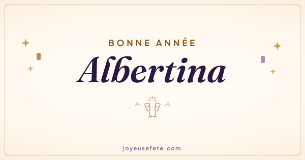 Image « Bonne année Albertina » au format large