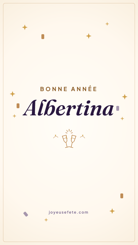 Image « Bonne année Albertina » au format story