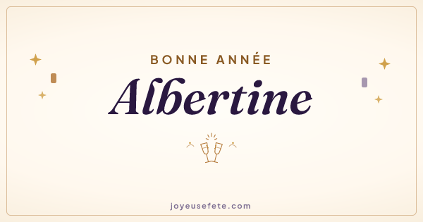 Image « Bonne année Albertine » au format large