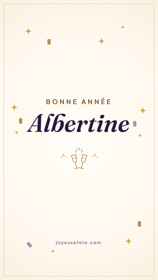 Image « Bonne année Albertine » au format story