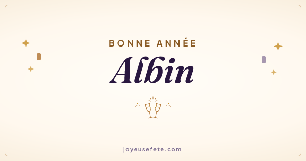 Image « Bonne année Albin » au format large