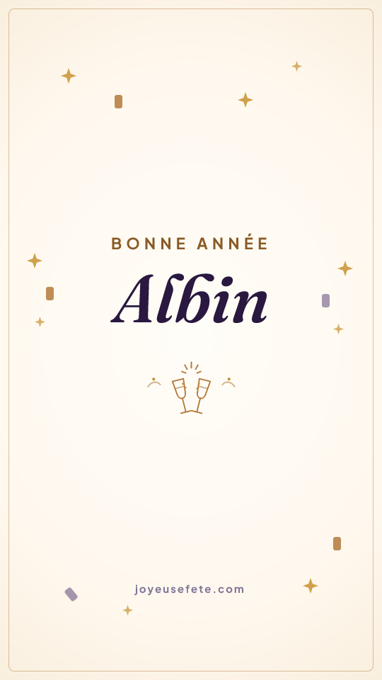 Image « Bonne année Albin » au format story