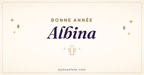 Image « Bonne année Albina » au format large