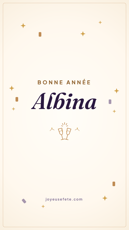 Image « Bonne année Albina » au format story