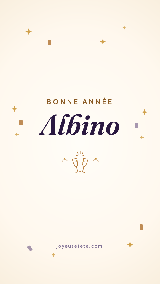Image « Bonne année Albino » au format story