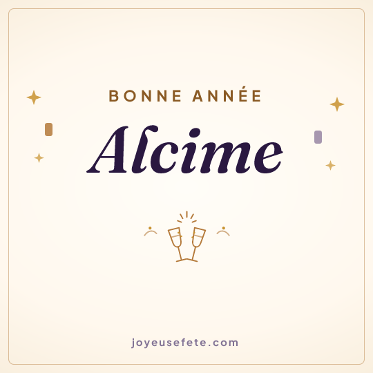 Image carrée « Bonne année Alcime » pour WhatsApp