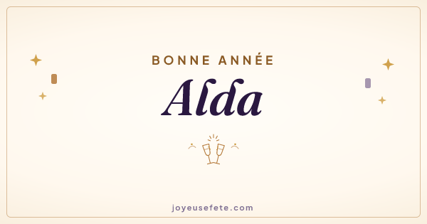 Image « Bonne année Alda » au format large