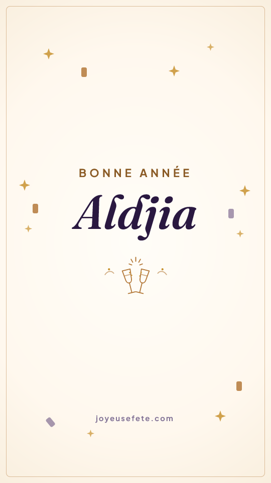 Image « Bonne année Aldjia » au format story