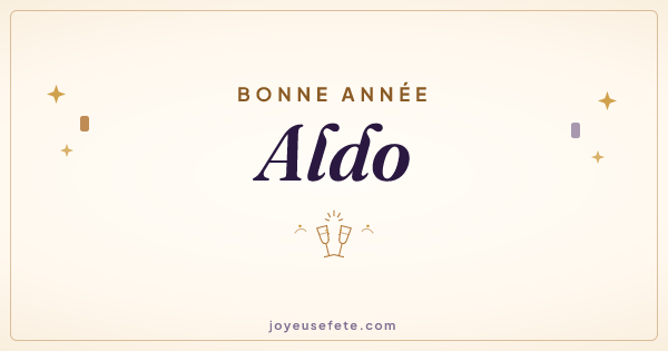 Image « Bonne année Aldo » au format large