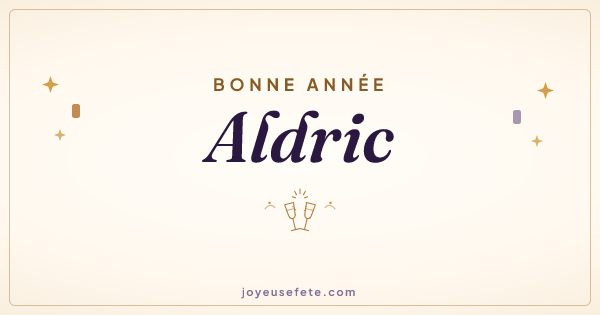 Image « Bonne année Aldric » au format large