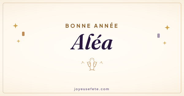 Image « Bonne année Aléa » au format large