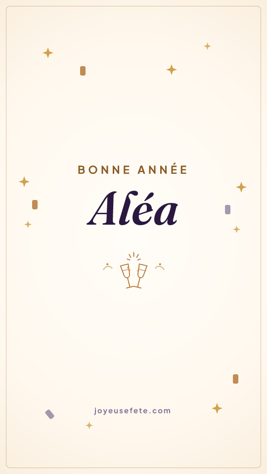 Image « Bonne année Aléa » au format story