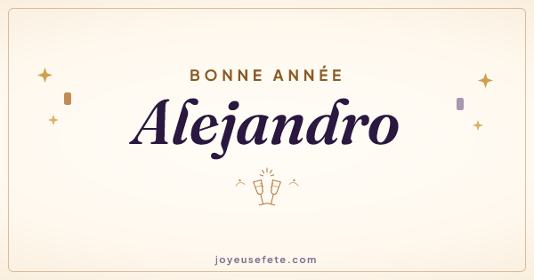 Image « Bonne année Alejandro » au format large