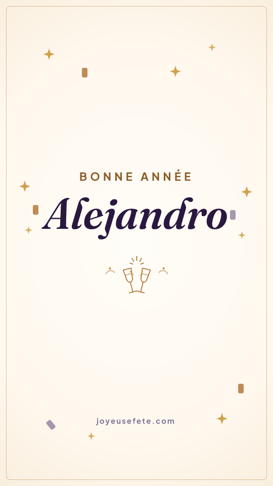 Image « Bonne année Alejandro » au format story
