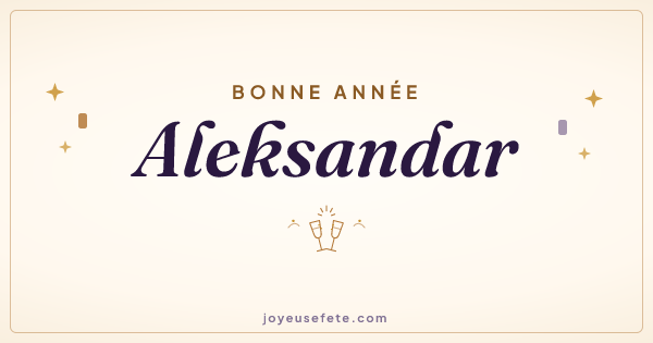 Image « Bonne année Aleksandar » au format large