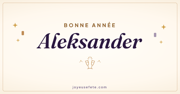 Image « Bonne année Aleksander » au format large