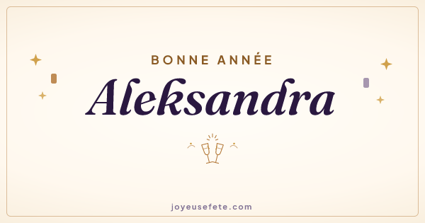 Image « Bonne année Aleksandra » au format large