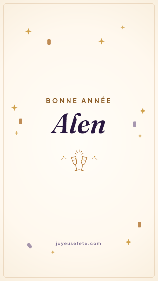 Image « Bonne année Alen » au format story