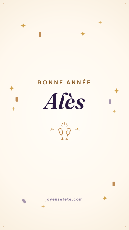 Image « Bonne année Alès » au format story